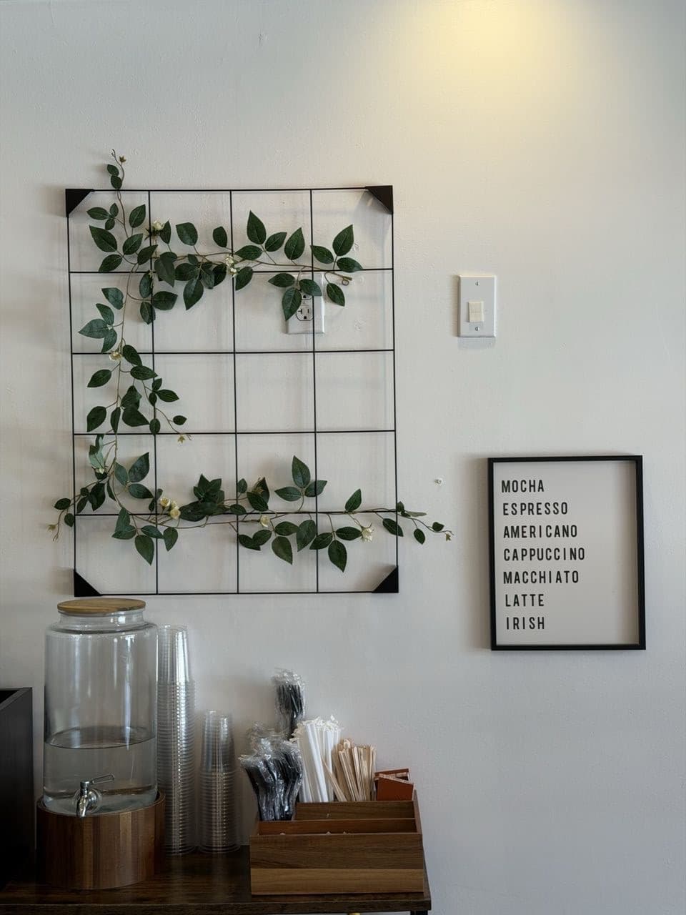 Coffee wall — Stumptown beans display